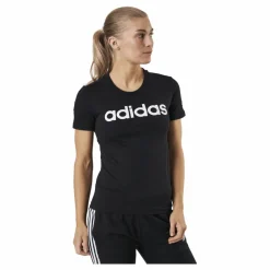 adidas Essentials Slim Logo T-Shirt Black / White Svart Hot