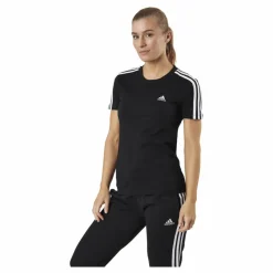 adidas Essentials Slim T-Shirt Black / White Svart Hot