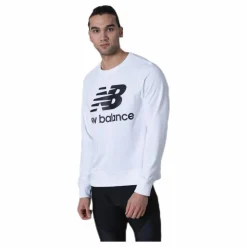Essentials Stacked Logo Crew White/Black*New Balance
