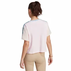 adidas Essentials 3-Stripes Single Jersey Crop Top Clear Pink Rosa Sale