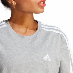 Essentials 3-Stripes Single Jersey Crop Top Medium Grey Heather*adidas Clearance