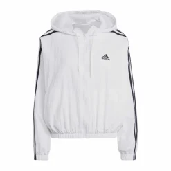 adidas Essentials 3-Stripes Woven Windbreaker White Vit Online
