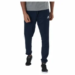 adidas Essentials Tapered Elasticcuff 3 Stripes Pant Legend Ink / White Blå och Vit Hot