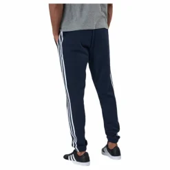 adidas Essentials Tapered Elasticcuff 3 Stripes Pant Legend Ink / White Blå och Vit Hot