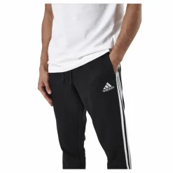 Essentials Tapered Elasticcuff 3 Stripes Pant Black / White*adidas Clearance