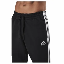 Essentials Tapered Elasticcuff 3 Stripes Pant Black / White*adidas Clearance