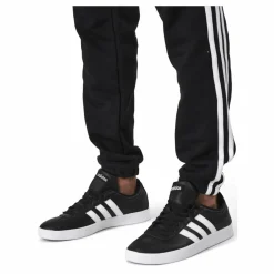 Essentials Tapered Elasticcuff 3 Stripes Pant Black / White*adidas Clearance