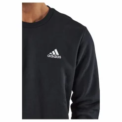 adidas FEELCOZY ESSENTIALS FLEECE SWEATSHIRT Black / White Svart Outlet