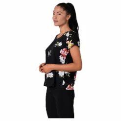 Only First One Ss Aop Top Black Svart Discount