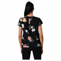 Only First One Ss Aop Top Black Svart Discount