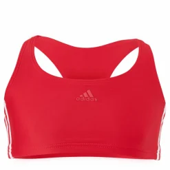 adidas Fitness 3 Stripes Bikini Girls Vivid Red / White Röd Best