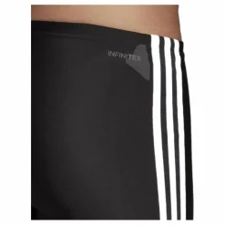 adidas Fitness 3 Stripes Swim Boxer Black / White Svart Sale