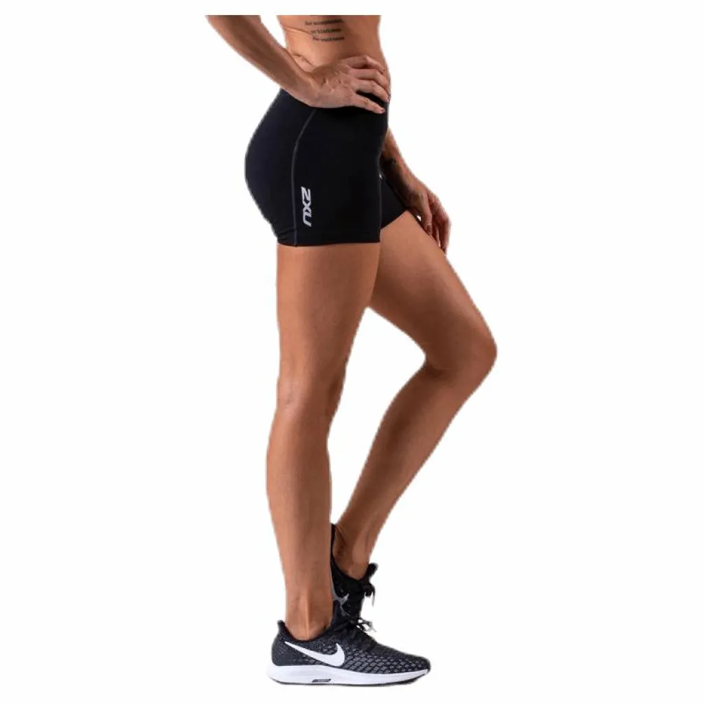 2XU Fitness Comp.4 Inch Shorts Black/Silver Svart och Silver Clearance