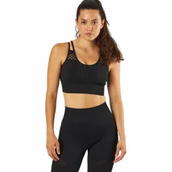 BLACC Fitness Seamless Mesh Bra Black Svart Clearance