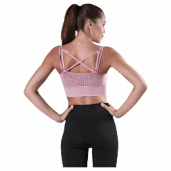 BLACC Fitness Seamless Mesh Bra Pink Rosa Sale