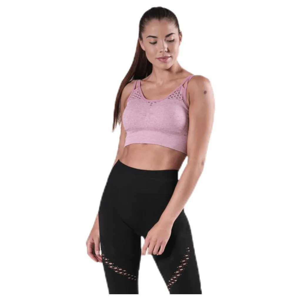 BLACC Fitness Seamless Mesh Bra Pink Rosa Sale