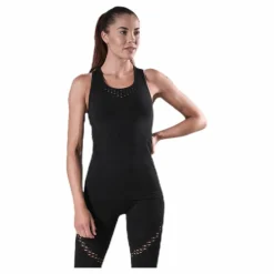 BLACC Fitness Seamless Mesh Tank Black Svart Clearance
