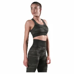 BLACC Fitness Seamless Racerback Bra Patterned/Green Mönstrad och Grön Hot