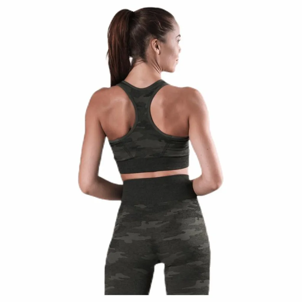 BLACC Fitness Seamless Racerback Bra Patterned/Green Mönstrad och Grön Hot