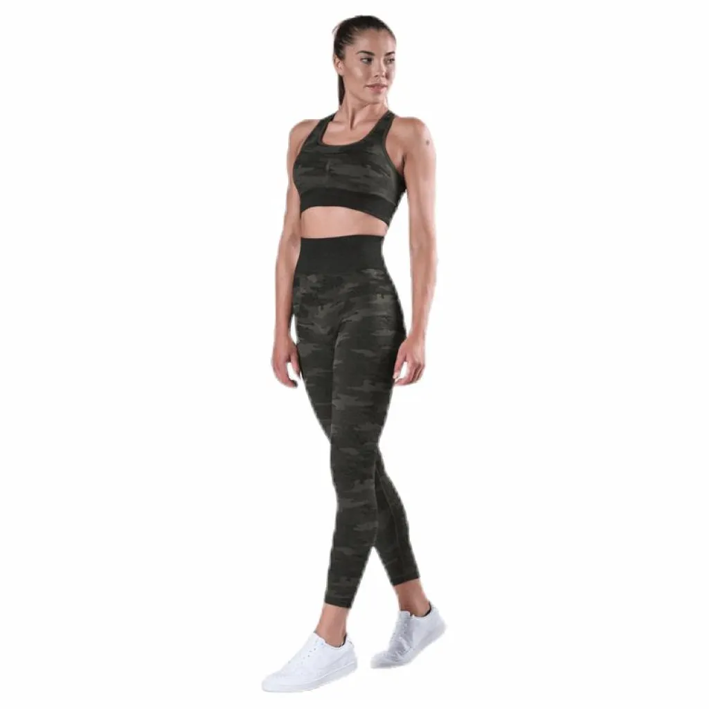 BLACC Fitness Seamless Racerback Bra Patterned/Green Mönstrad och Grön Hot