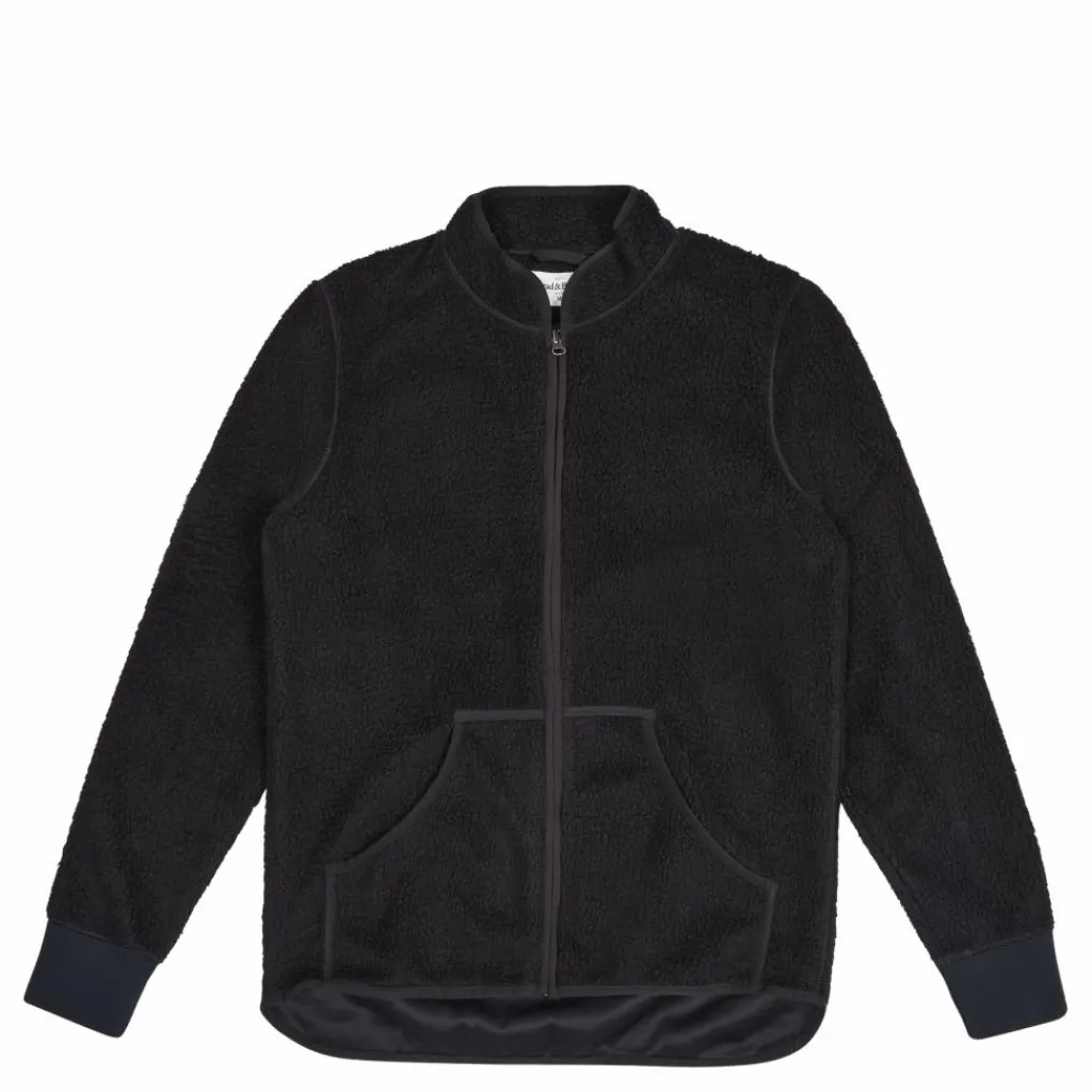 Bread & Boxers Fleece Jacket Svart Sale