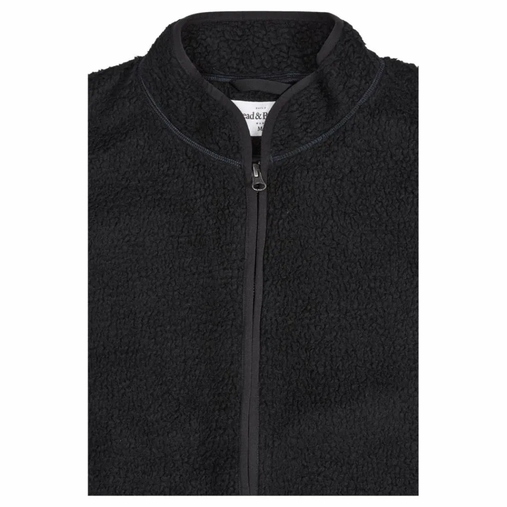 Bread & Boxers Fleece Jacket Svart Sale