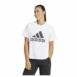 adidas Floral Graphic Big Logo T-Shirt White Vit Outlet