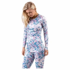Endurance Forget-Me-Not Printed L/S Tee Patterned Mönstrad Outlet