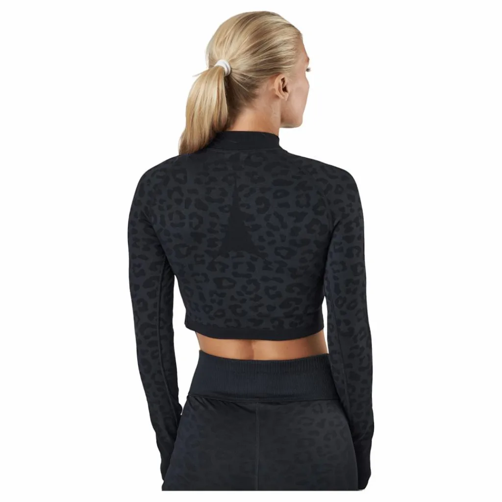 Formknit Seamless Cropped 1/4 Black-leopard Print*Puma Clearance