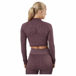 Formknit Seamless Cropped 1/4  Dusty Plum-leopard Print*Puma Sale