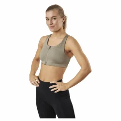 Stay in place Front Zip Sports Bra Green Grön Outlet