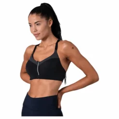 Front Zip Sports Bra Grey*Casall Clearance