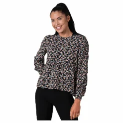 Pieces Frya Ls Top D2D Black Svart Discount