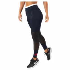 Tommy Hilfiger Sport Full Length Mesh InsertLegging Blue/Red Blå och Röd New