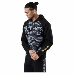 Calvin Klein Full Zip Hooded Jacket  Patterned/Black Mönstrad och Svart