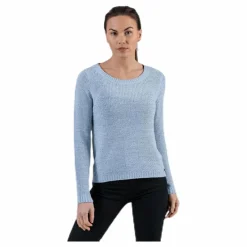 Only Geena Xo L/S Pullover Knt Blue Blå Discount