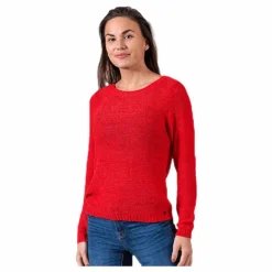 Only Geena Xo L/S Pullover Knt Red Röd Hot