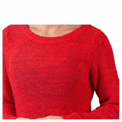 Only Geena Xo L/S Pullover Knt Red Röd Hot