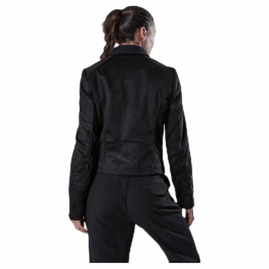 Only Gerry Faux Suede Biker Otw Black Svart Sale