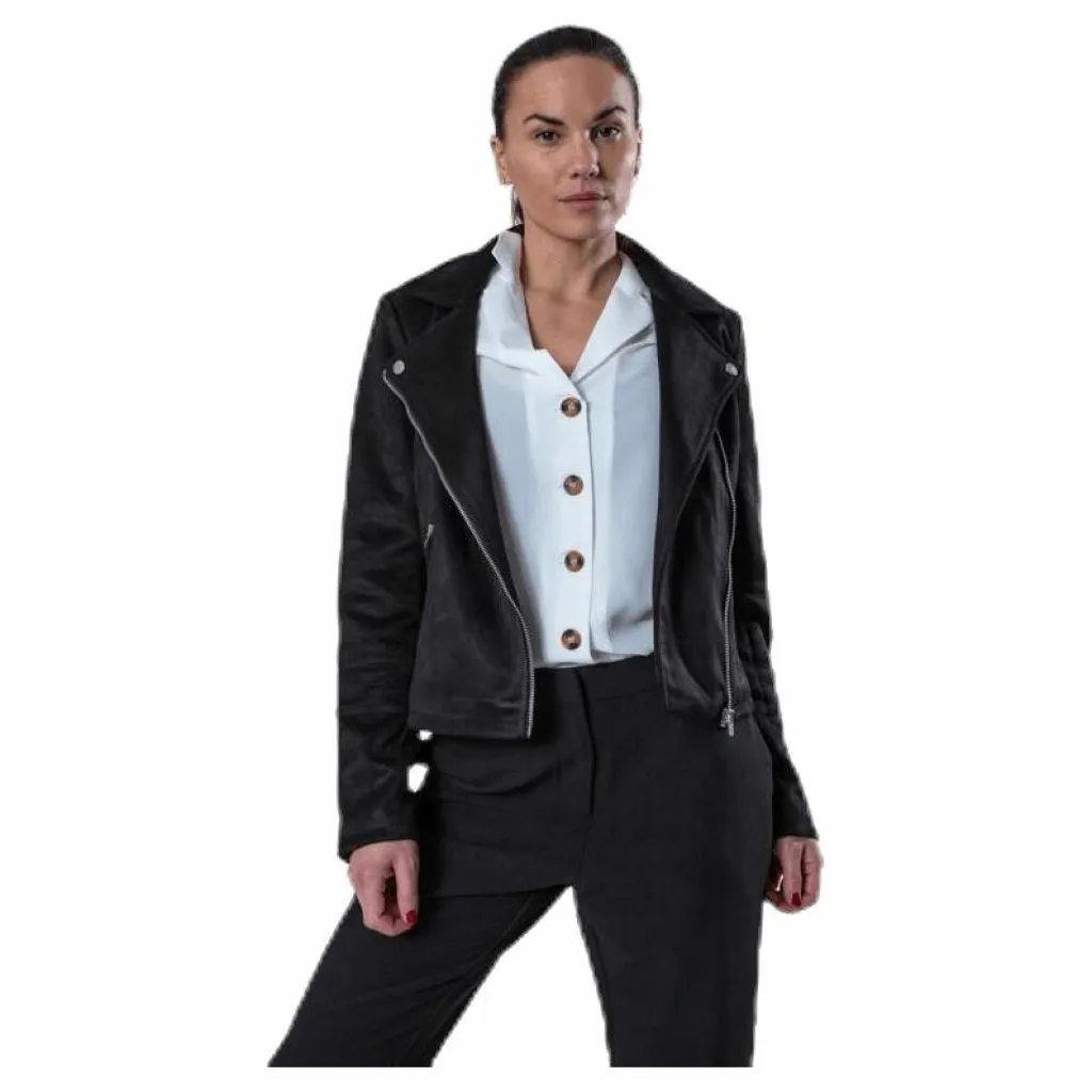 Only Gerry Faux Suede Biker Otw Black Svart Sale