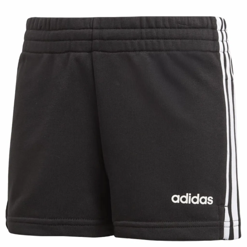 adidas Girls 3 Stripe Shorts White/Black Svart Best