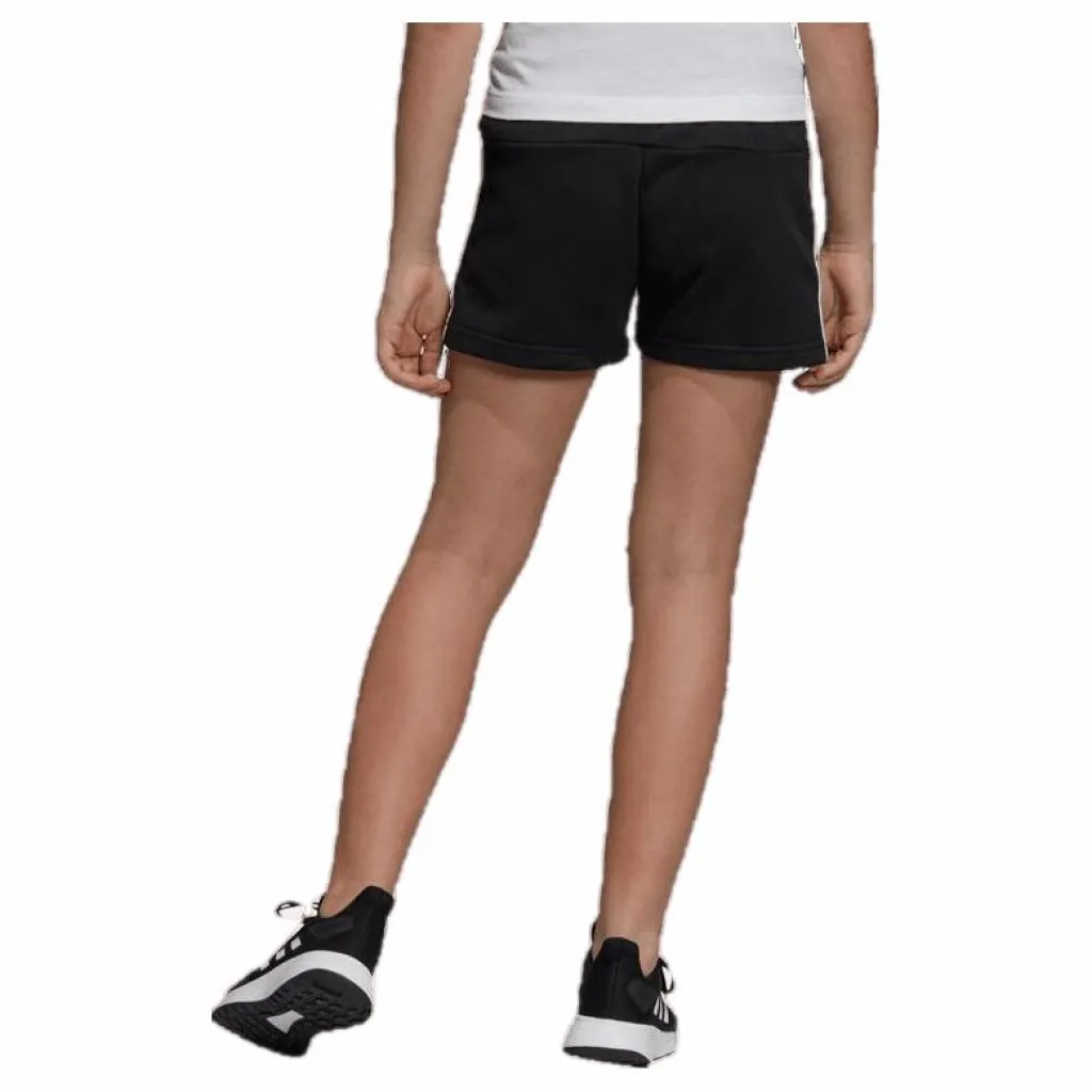 adidas Girls 3 Stripe Shorts White/Black Svart Best