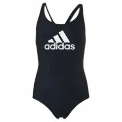 adidas Girls Badge Of Sports Swimsuit Black / White Vit och Svart