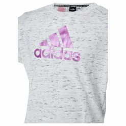 adidas Girls Bos Tee White Melange / Sonic Fuchsia Grå Online