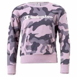 Champion Girls Crewneck Sweatshirt Pink Rosa Hot