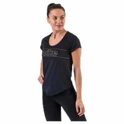 Nike Glam Top SS 10K Black/Gold Svart Sale
