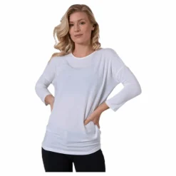 Glamour 3/4 Top Jrs White*Only New