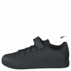 Grand Court Elastic Lace and Top Strap Shoes Core Black / Core Black / Grey Six*adidas Sale