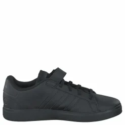Grand Court Elastic Lace and Top Strap Shoes Core Black / Core Black / Grey Six*adidas Sale