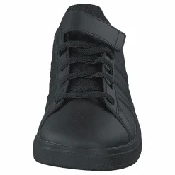 Grand Court Elastic Lace and Top Strap Shoes Core Black / Core Black / Grey Six*adidas Sale